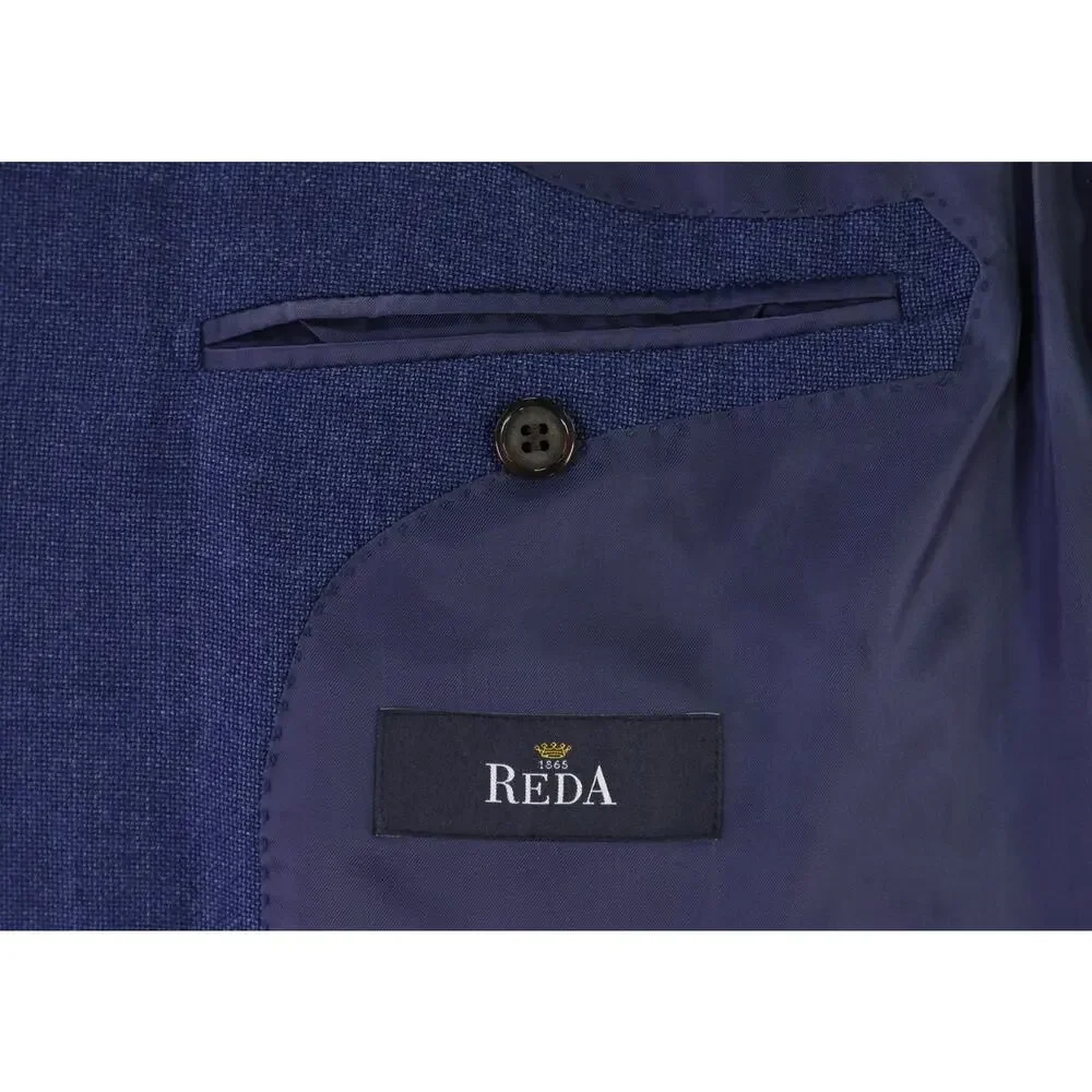 Suitsupply Havana Royal Blue Knit Woven Wool Patch Pocket 2-Btn Suit 44R
